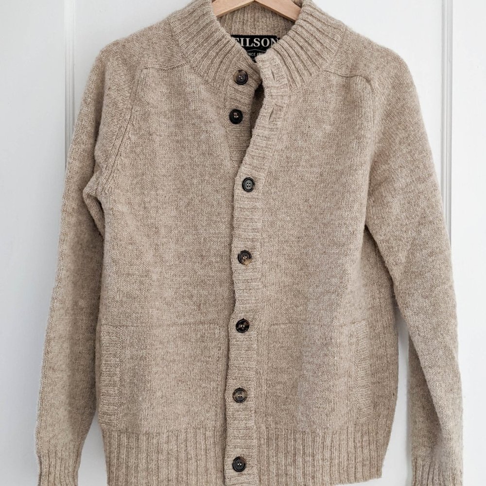 Filson Women's Wool Cardigan Jacket - Natural Beige - Size XS